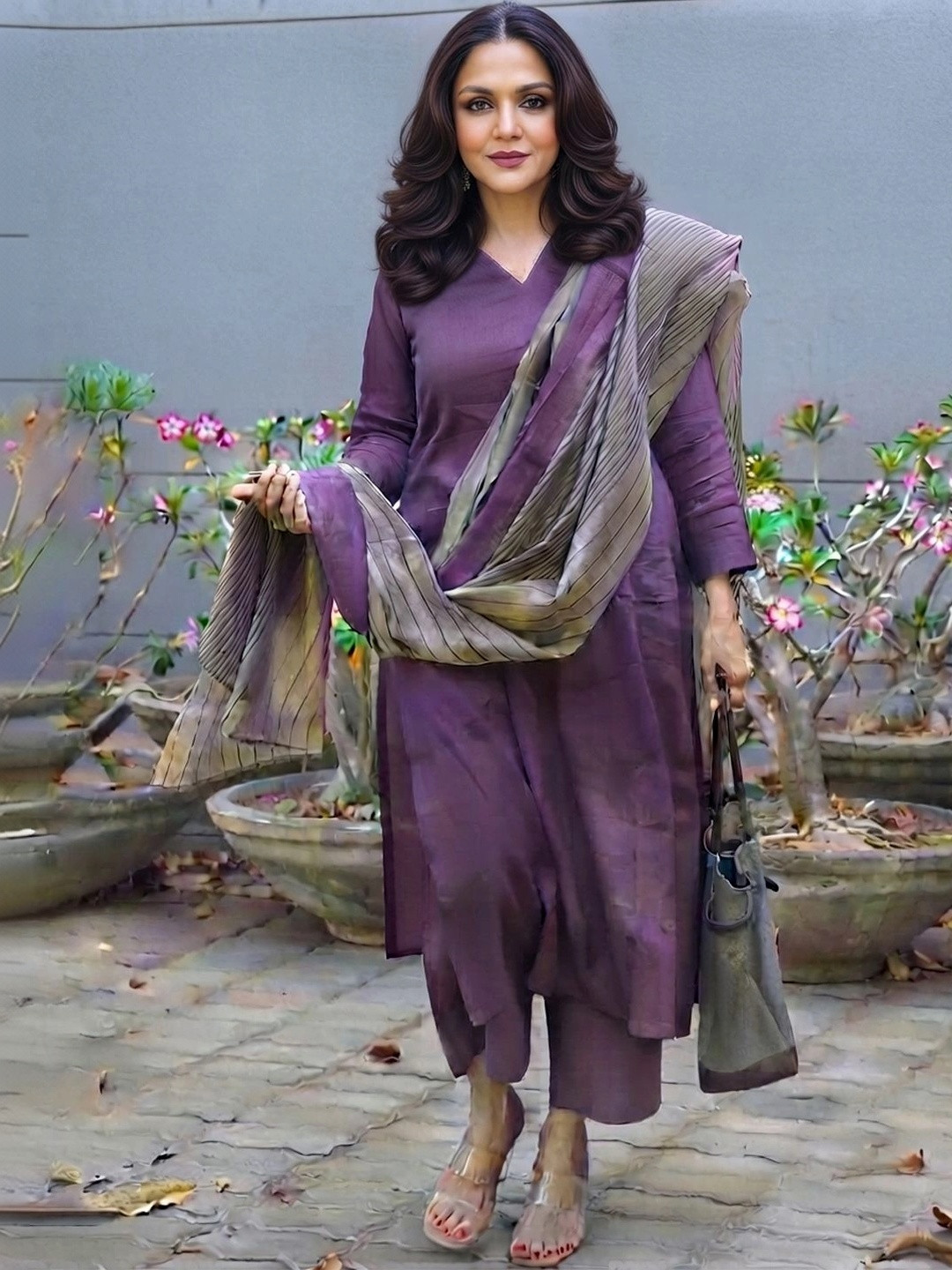 ARADHNA Women Regular Kurta with Trousers & With Dupatta