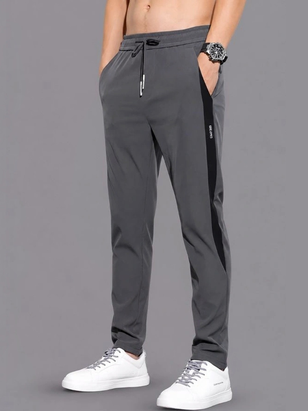Joggers Park Men Regular Fit Colourblocked Dry Fit Training Track Pants