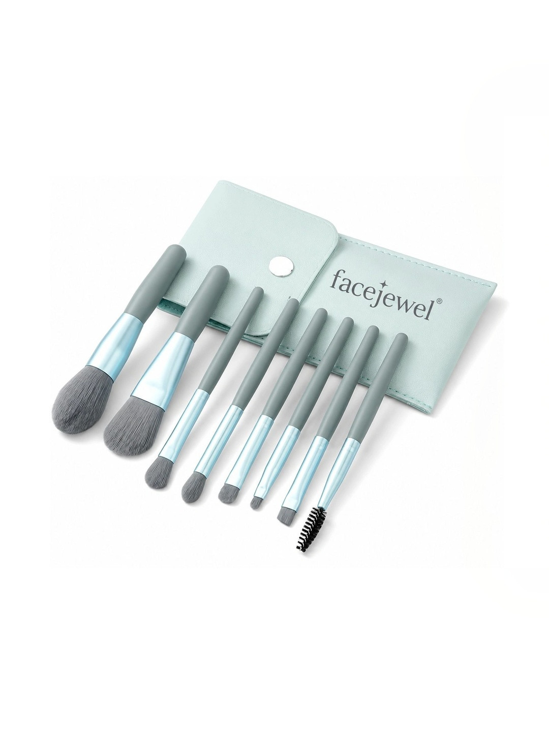 Facejewel Set Of 8 Ultra Soft Makeup Brush Set With Pouch