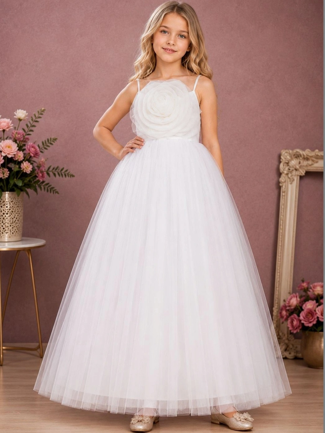 Toy Balloon Kids Ruffled Maxi Dress