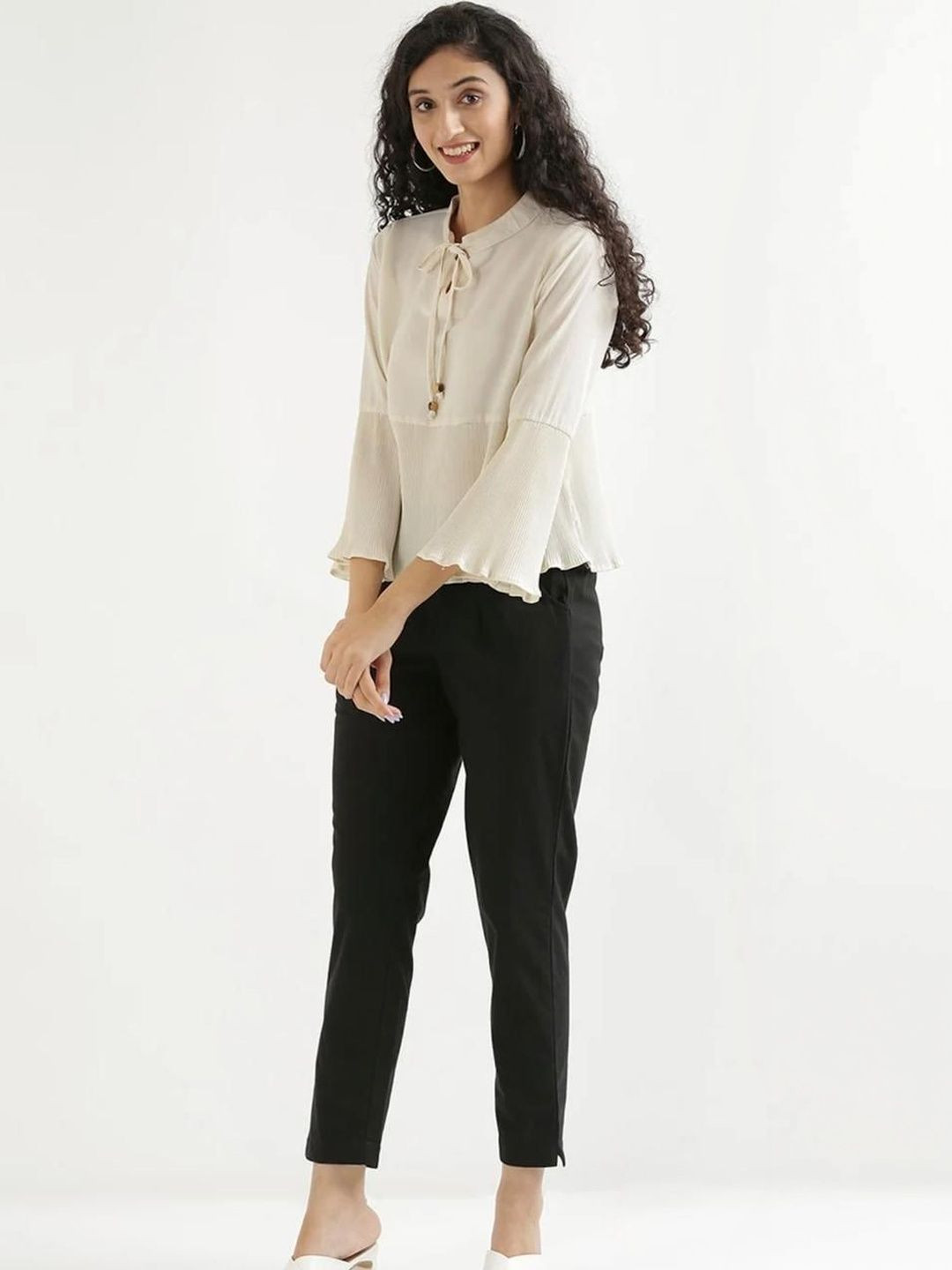 AMIRAS INDIAN ETHNIC WEAR Women Everday Cotton Black Pant With 2 Dip Pockets