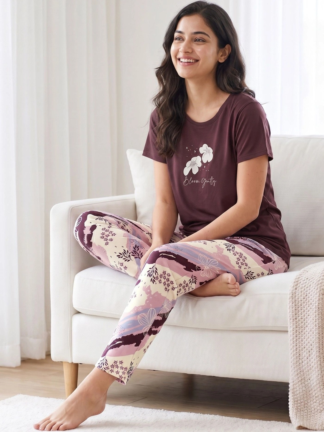 PRINCESS NIGHTWEAR Women Printed Night suit
