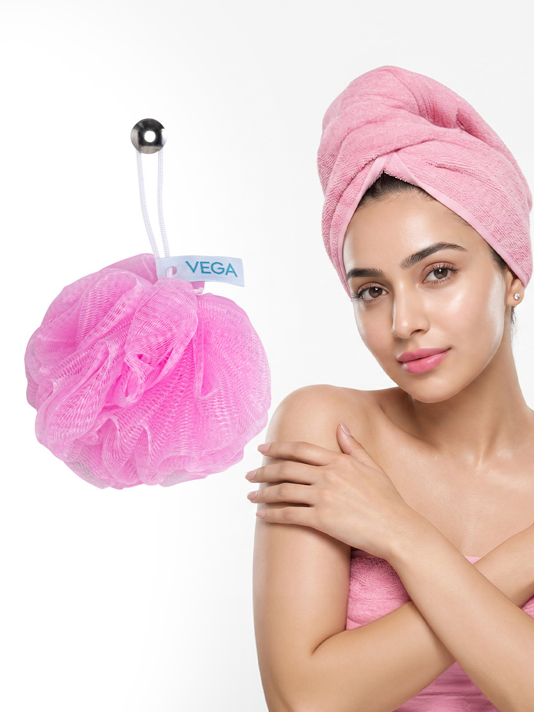 VEGA Luxury Everyday Sponge Loofah - Pink - BA-3/11