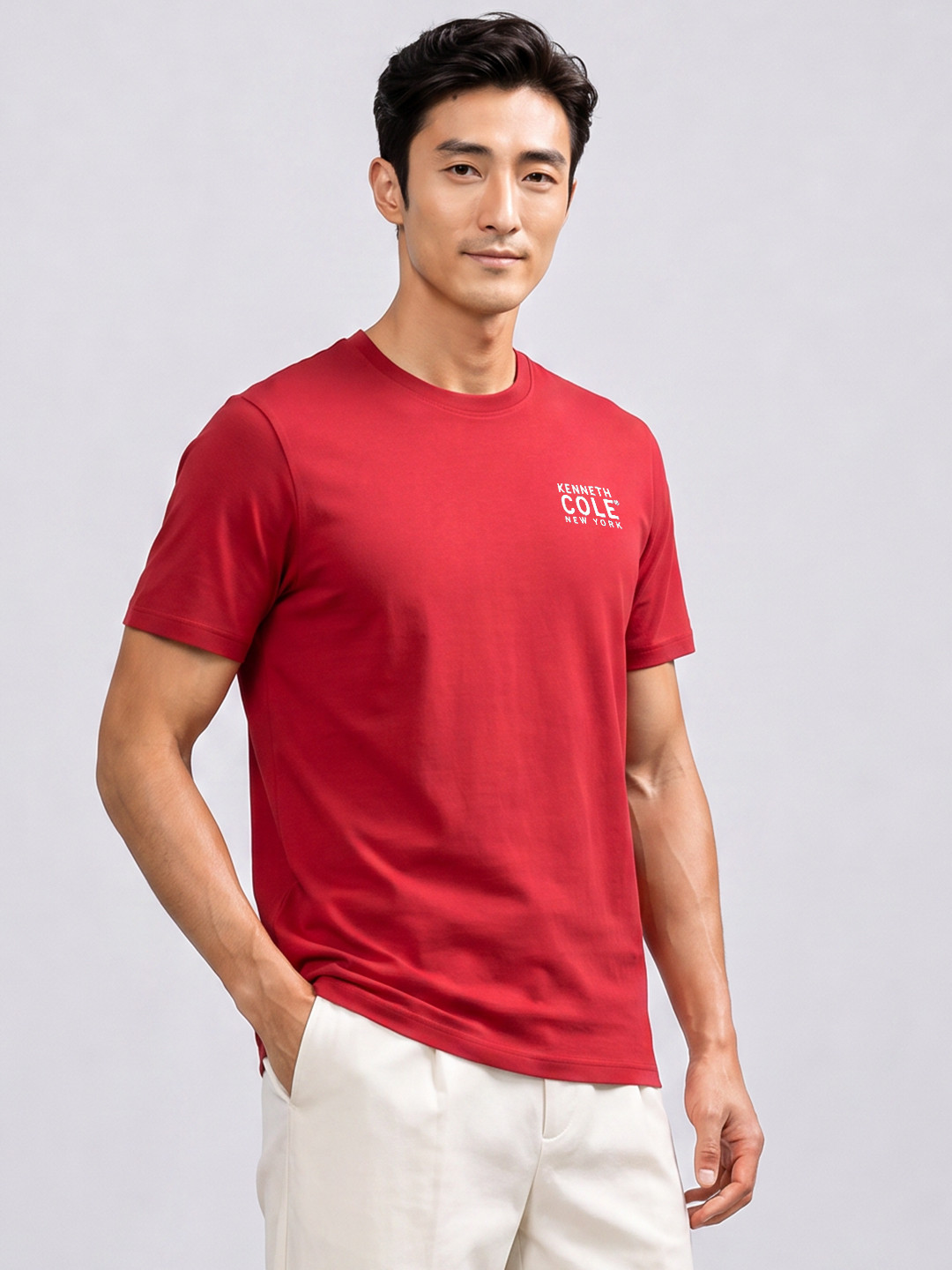 Kenneth Cole Brand Logo Printed T-shirt