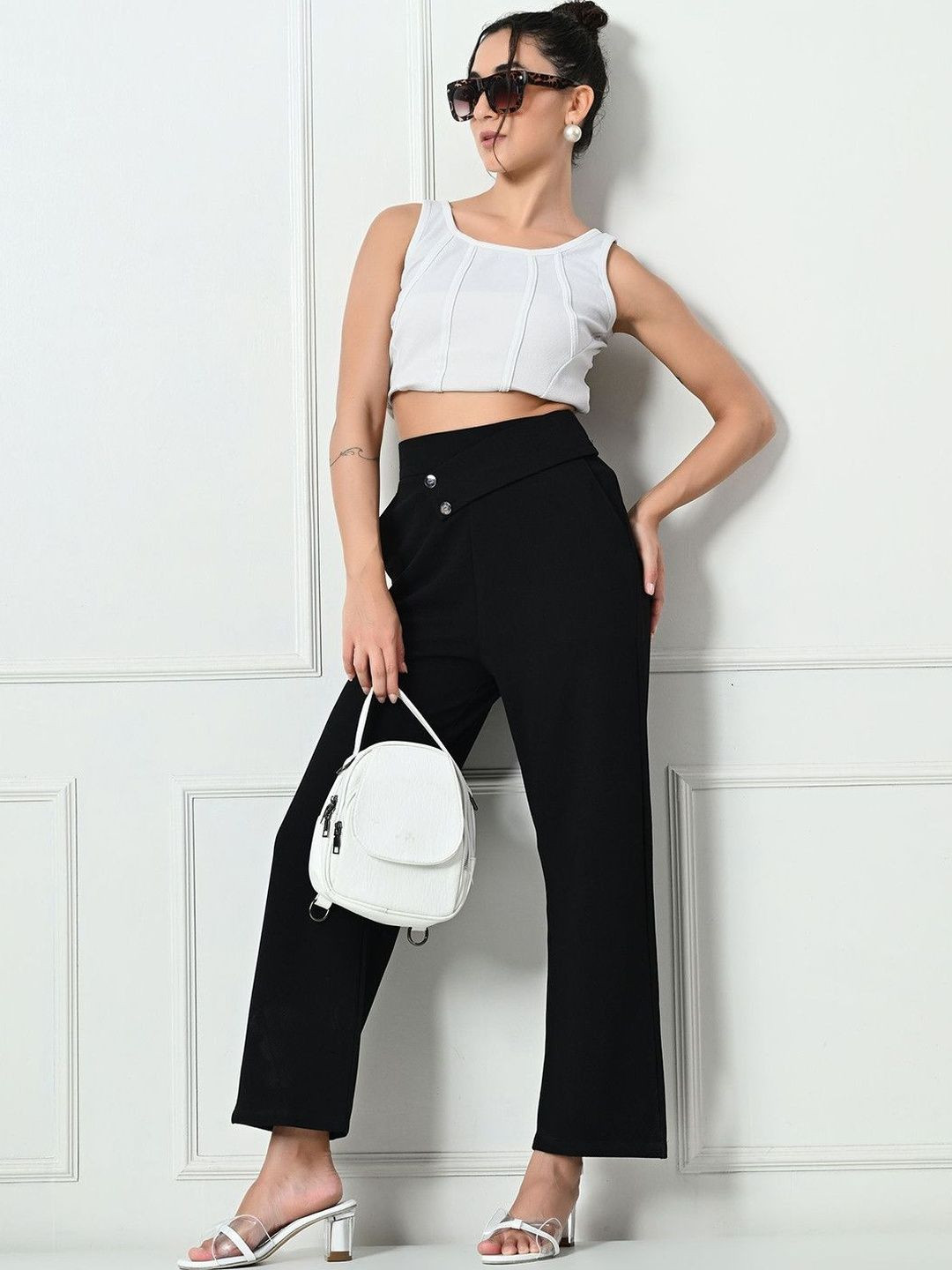 TOLIKE Women Relaxed High Rise Trousers