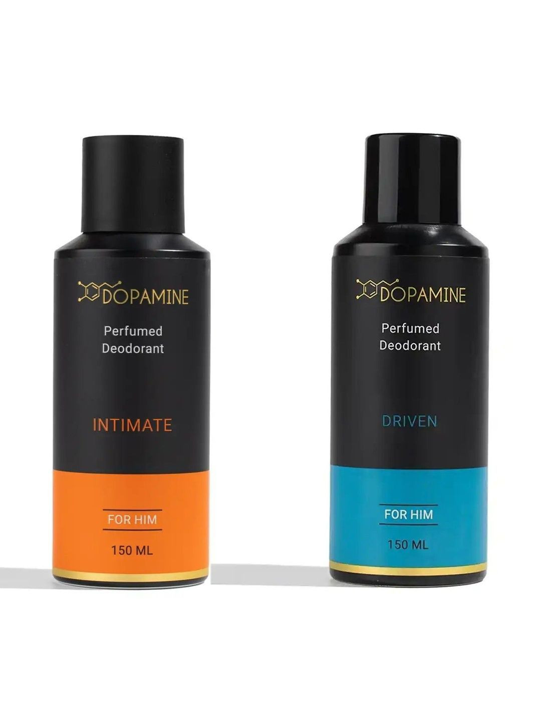 DOPAMINE Men Set Of 2 Intimate & Driven Perfumed Deodorant - 150 ml Each