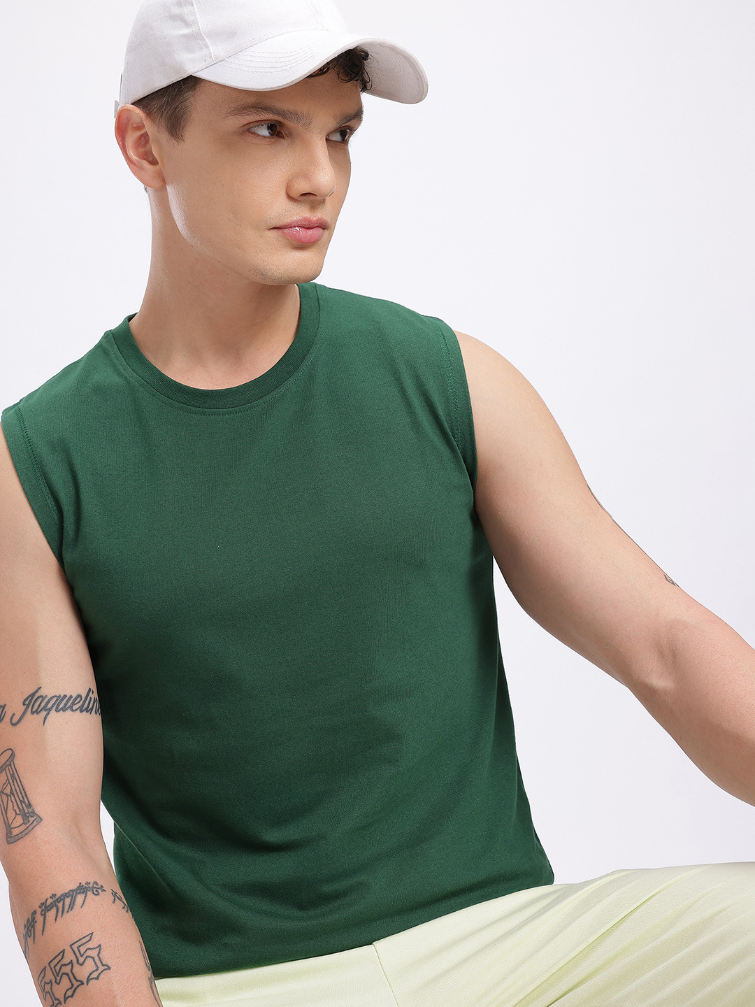 glitchez Sleeveless Regular Fit T-shirt