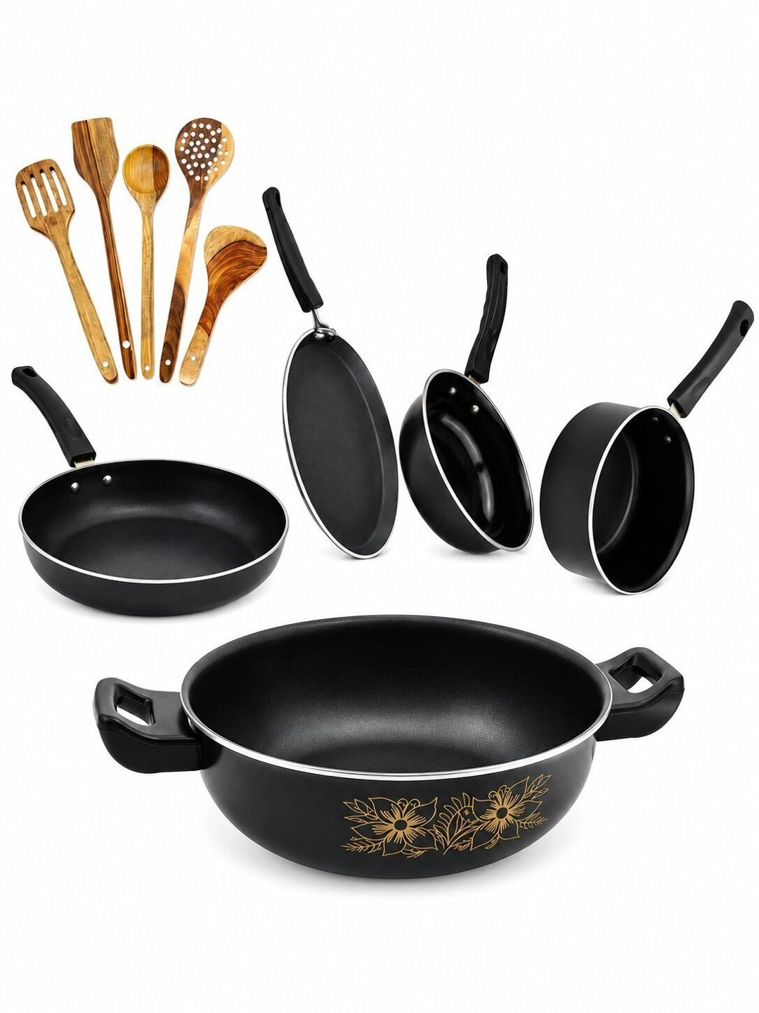 cookpro Black Dishwasher Safe Iron Cookware Set of