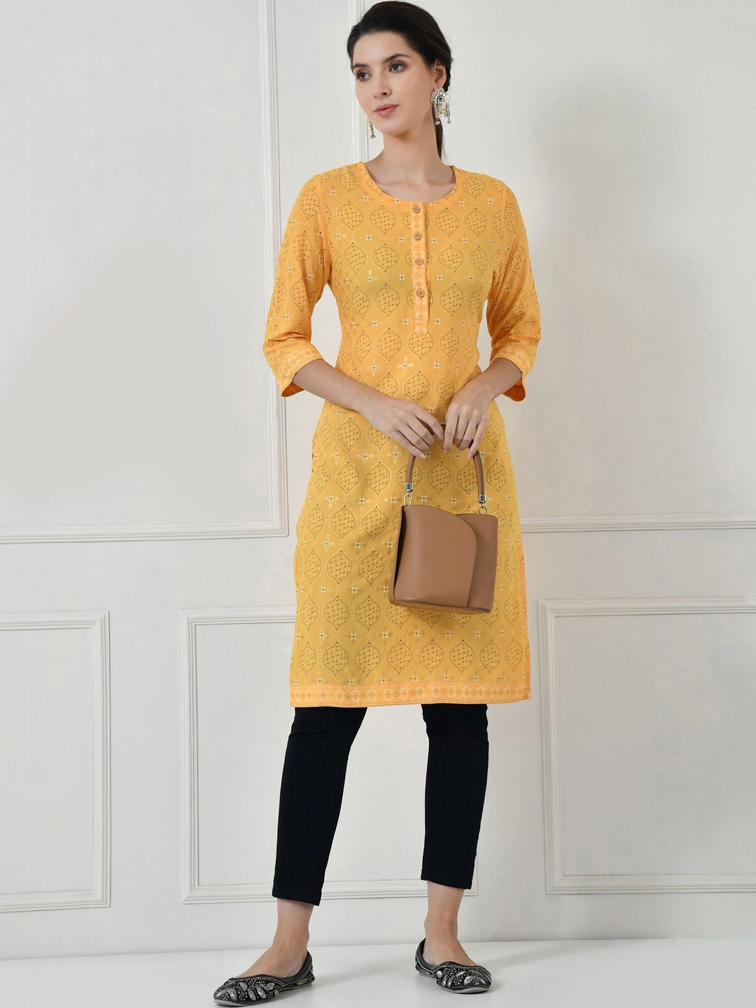 TOLIKE Women Printed Pure Cotton Kurta