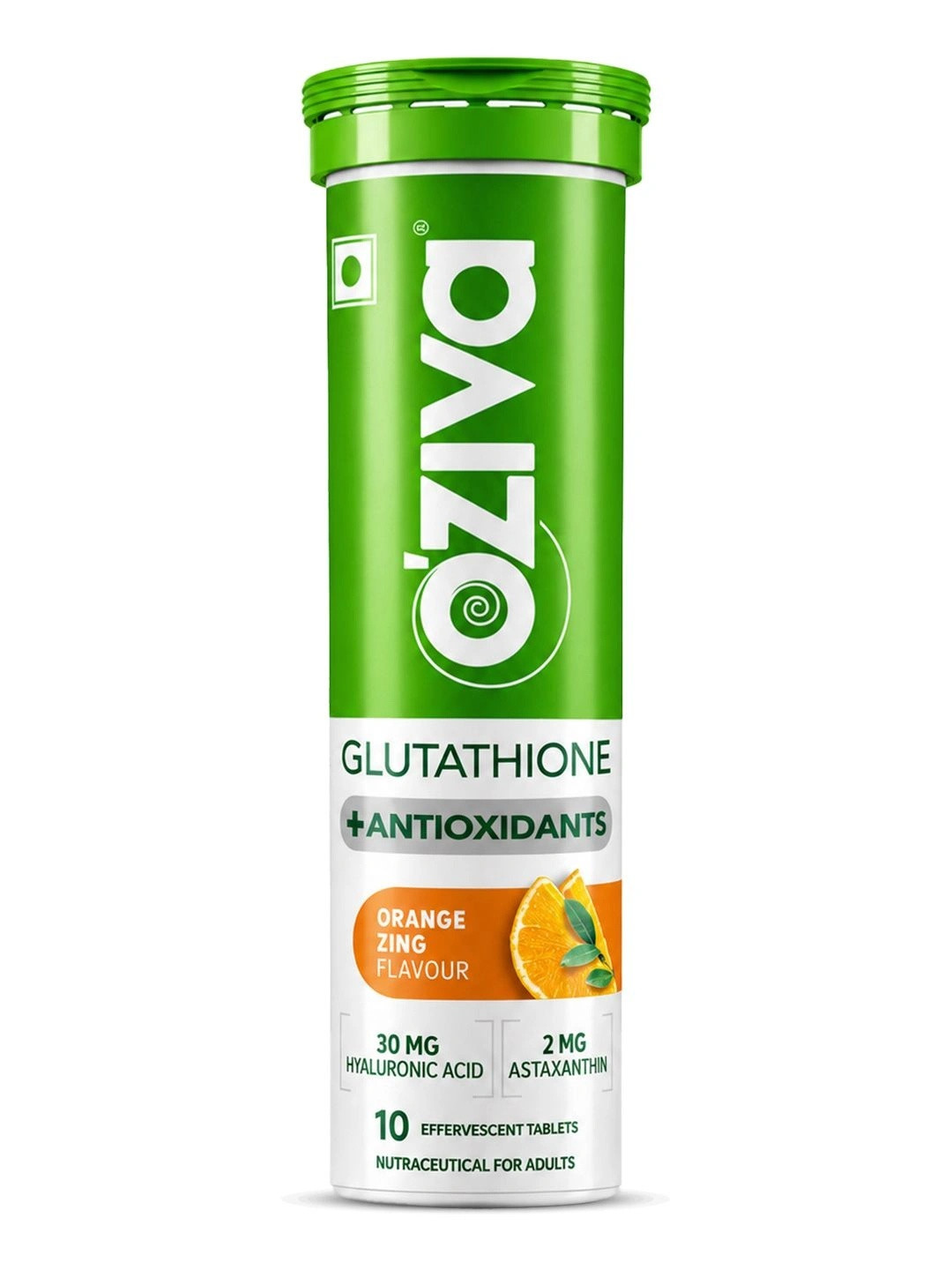 OZiva Gluta Fizzy Orange Zing Helps Prevent Hyperpigmentation With L-Glutathione - 10tabs