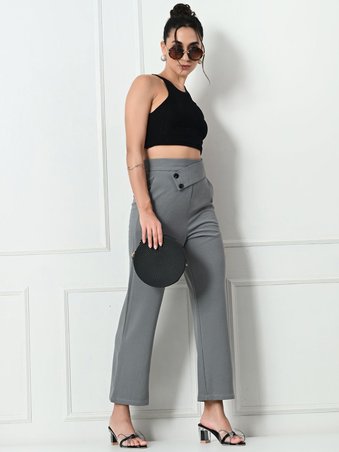 TOLIKE Women Solid Relaxed Trousers