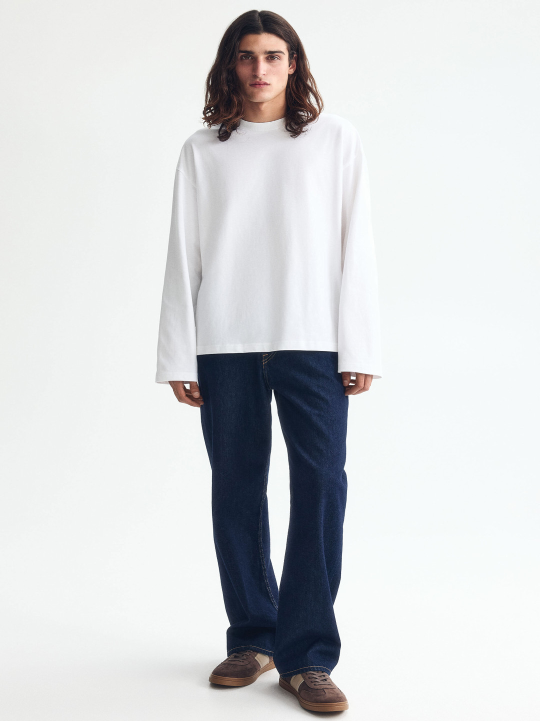 H&M Oversized Fit Long-Sleeved Jersey Top