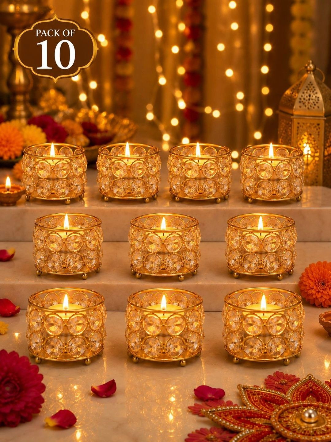 EasyERA Gold-Toned Candle Holder