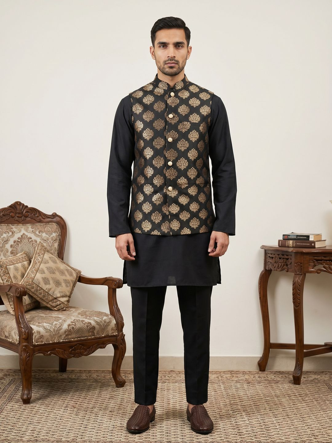 Jompers Men Regular Kurta with Trousers