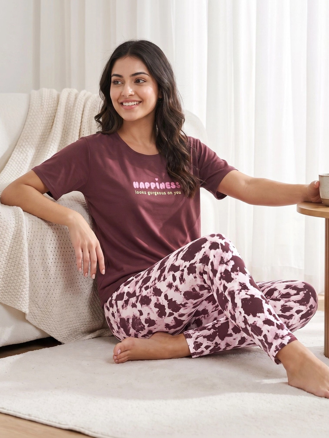 PRINCESS NIGHTWEAR Women Printed Night suit