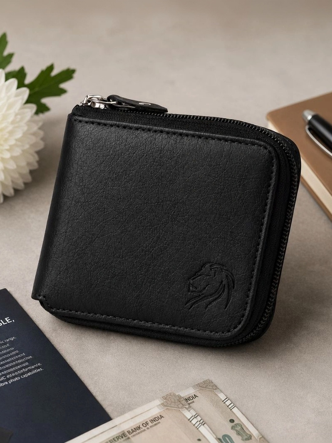 VEMILIO Men PU Zip Around Wallet