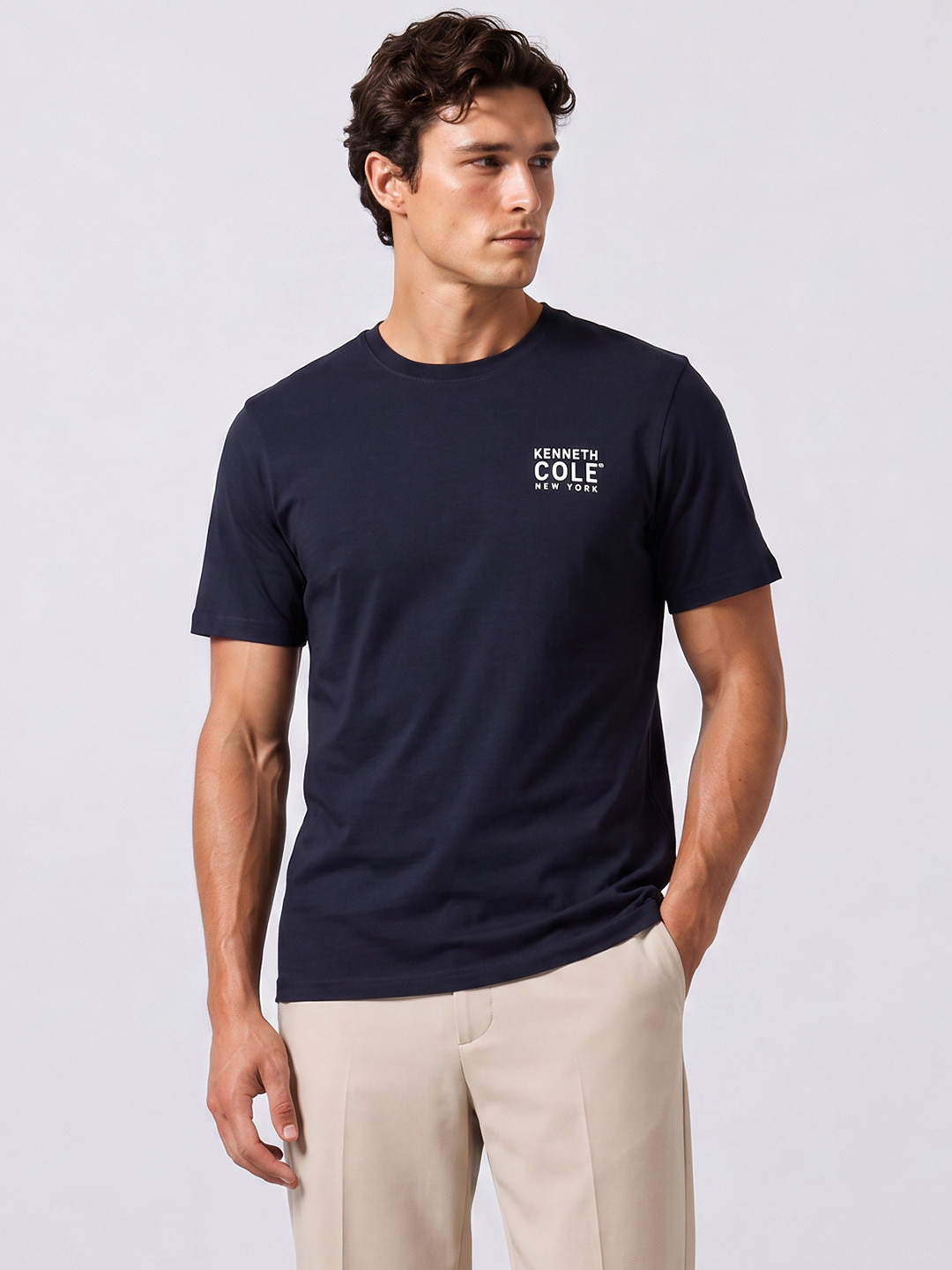 Kenneth Cole Brand Logo Printed T-shirt