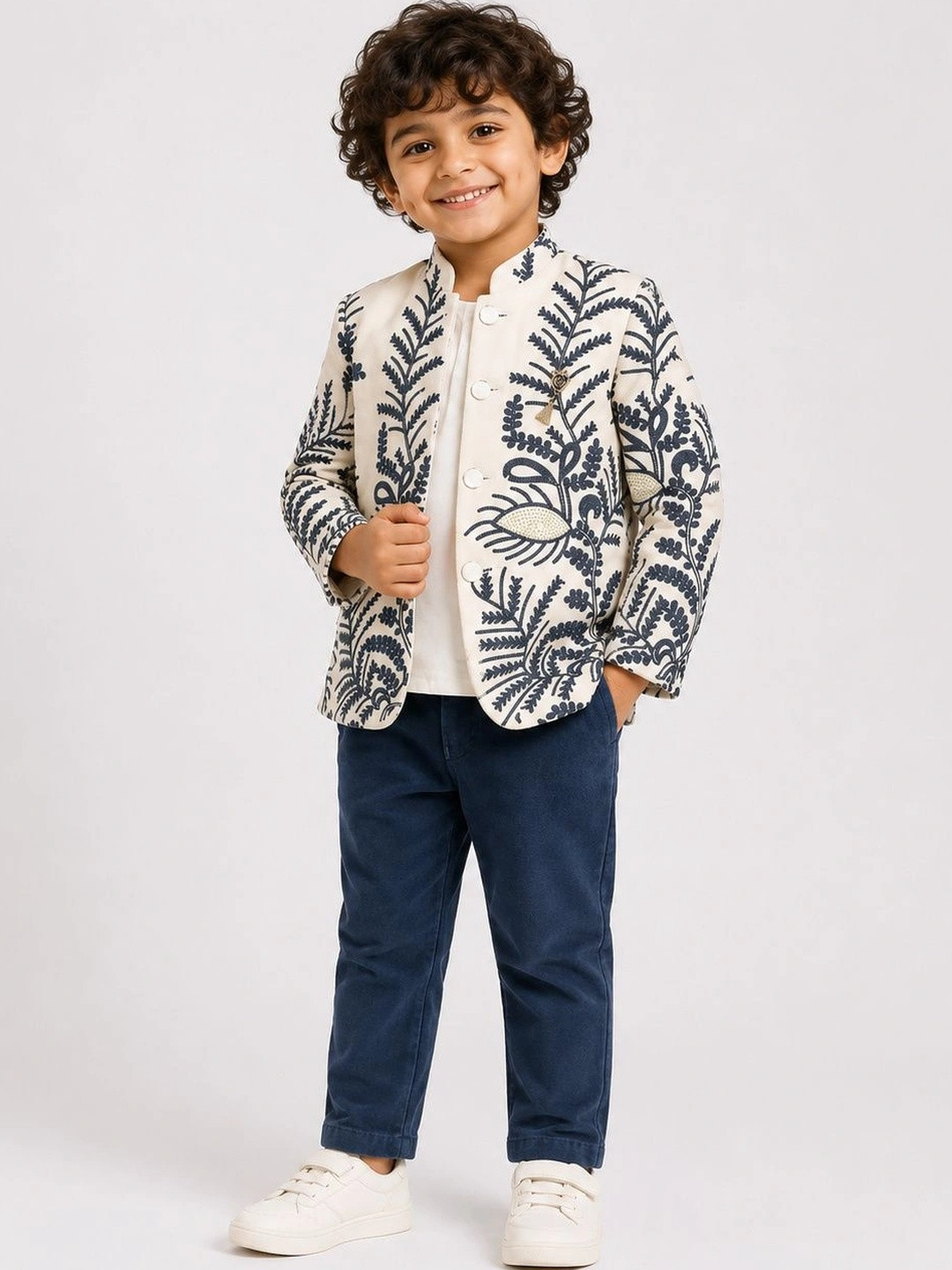 Allkind Boys Printed Coat with Trousers