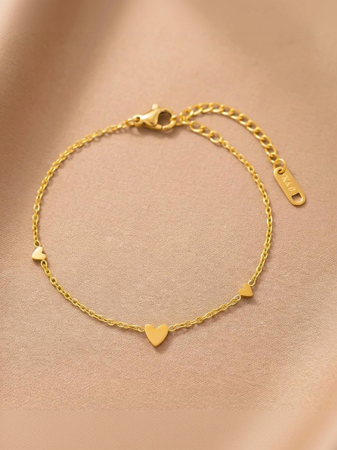 MYKI Gold-Plated Stainless Steel Charm Bracelet