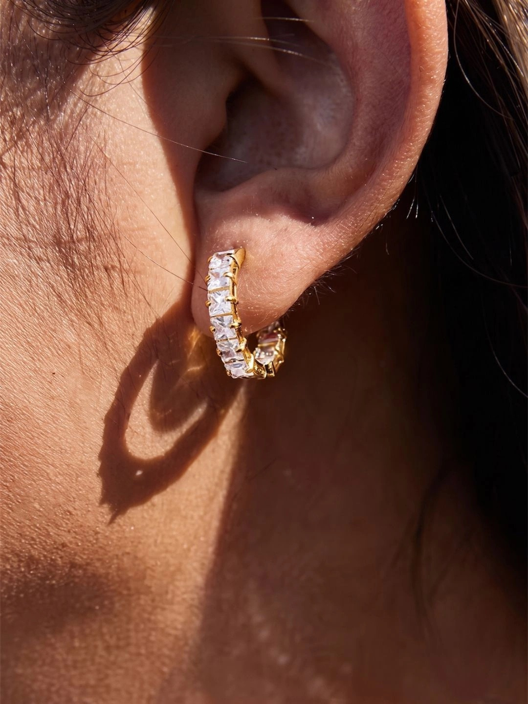 PEACHY LOVE Stainless Steel Anti-Tarnish 18K Gold Plated Earrings