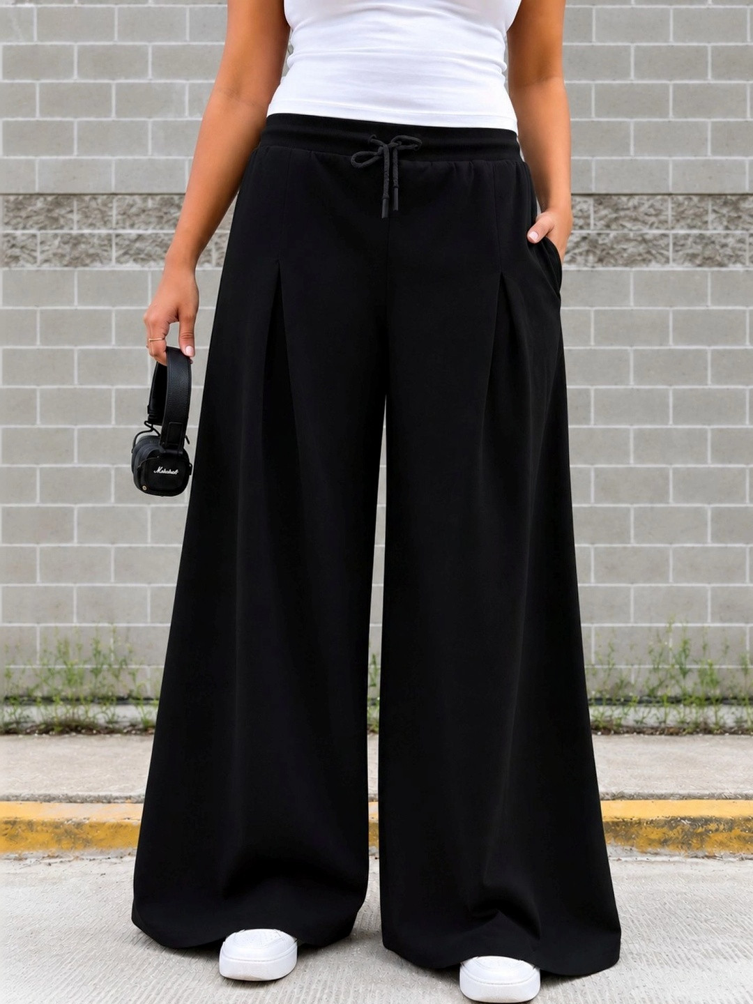 TeenTrums Girls Wide Leg Baggy Oversized Track Pants