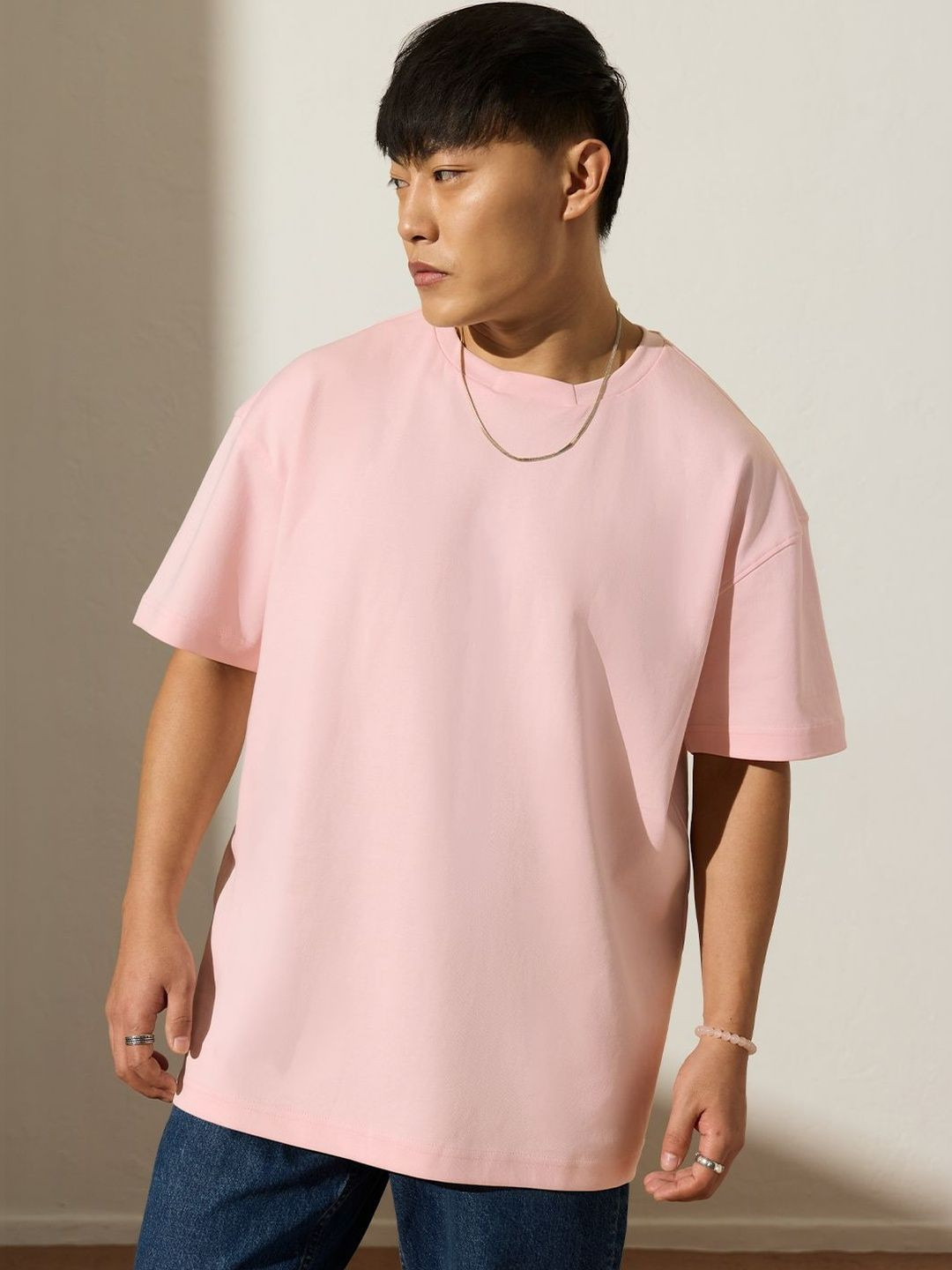The Souled Store Men Round Neck Raw Edge T-shirt