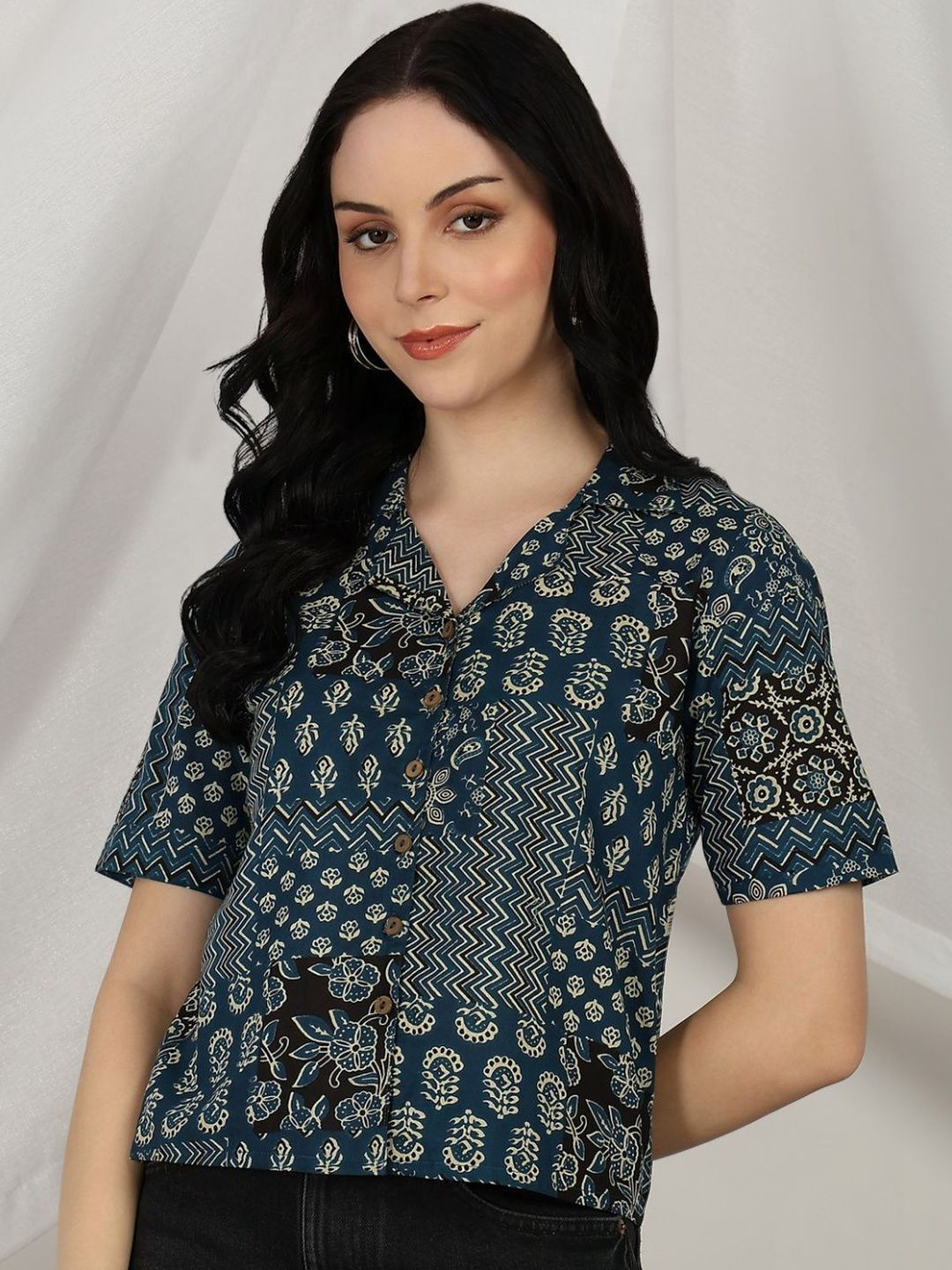 IKRASS Print Ethnic Cotton Top