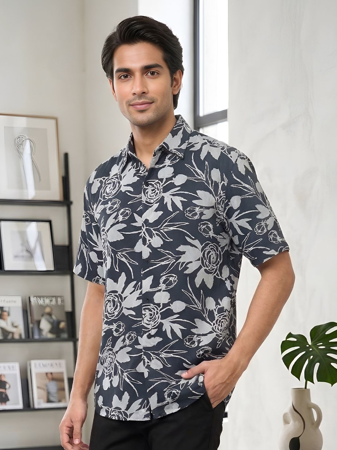 IKRASS Men Floral Printed Casual Shirt