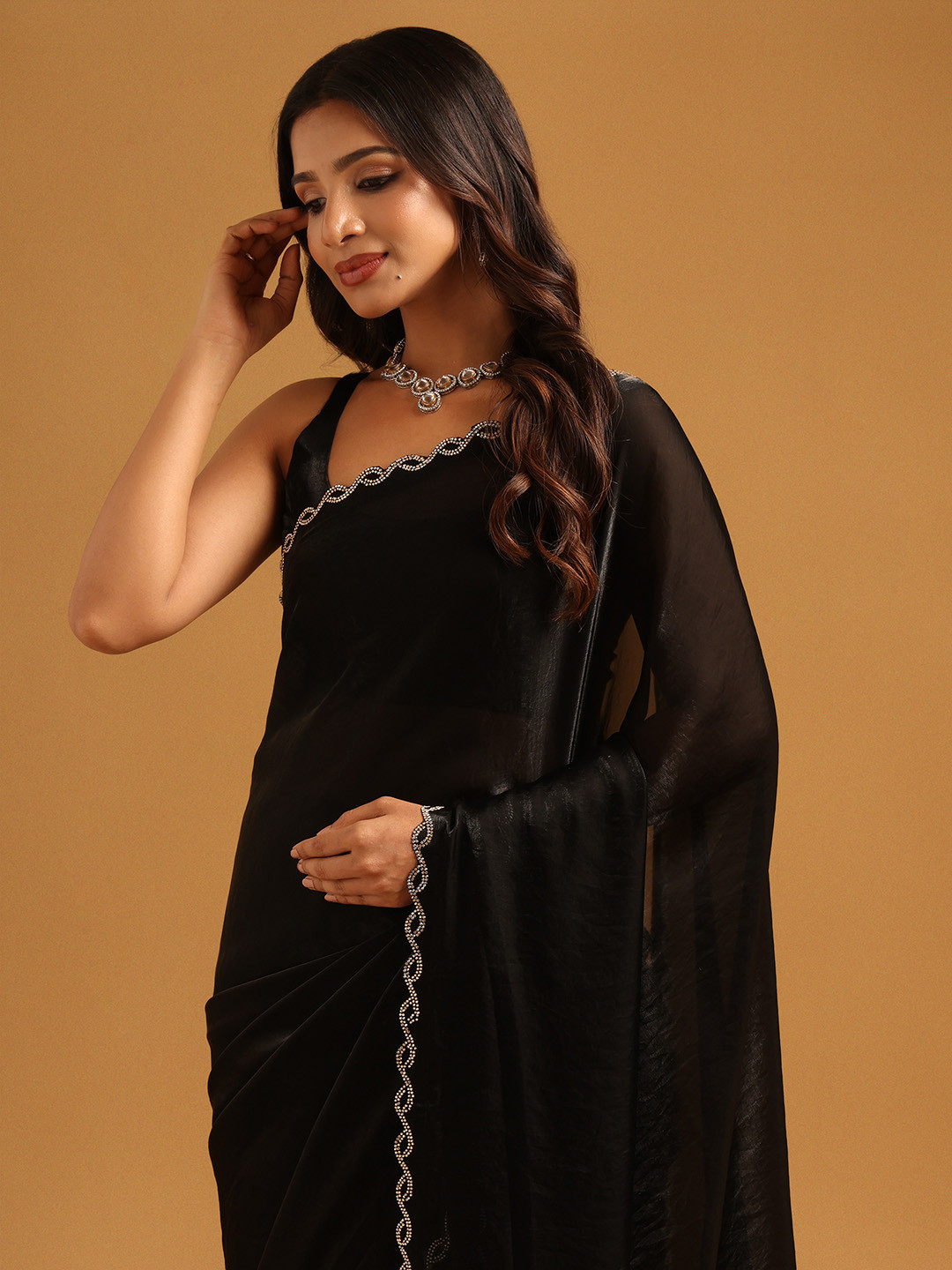 Soch Beads and Stones Organza Saree
