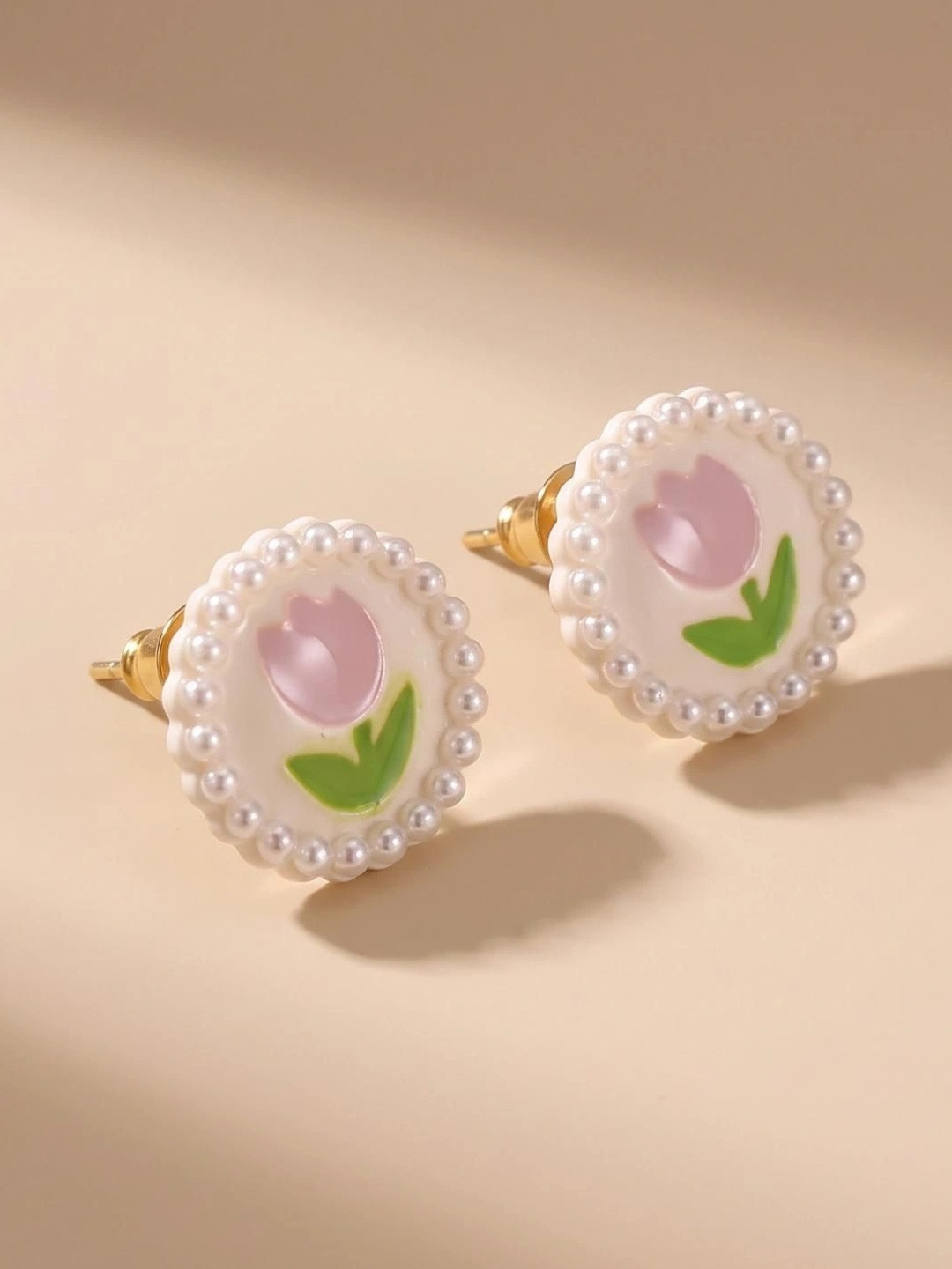 MYKI Gold-Plated Contemporary Studs Earrings