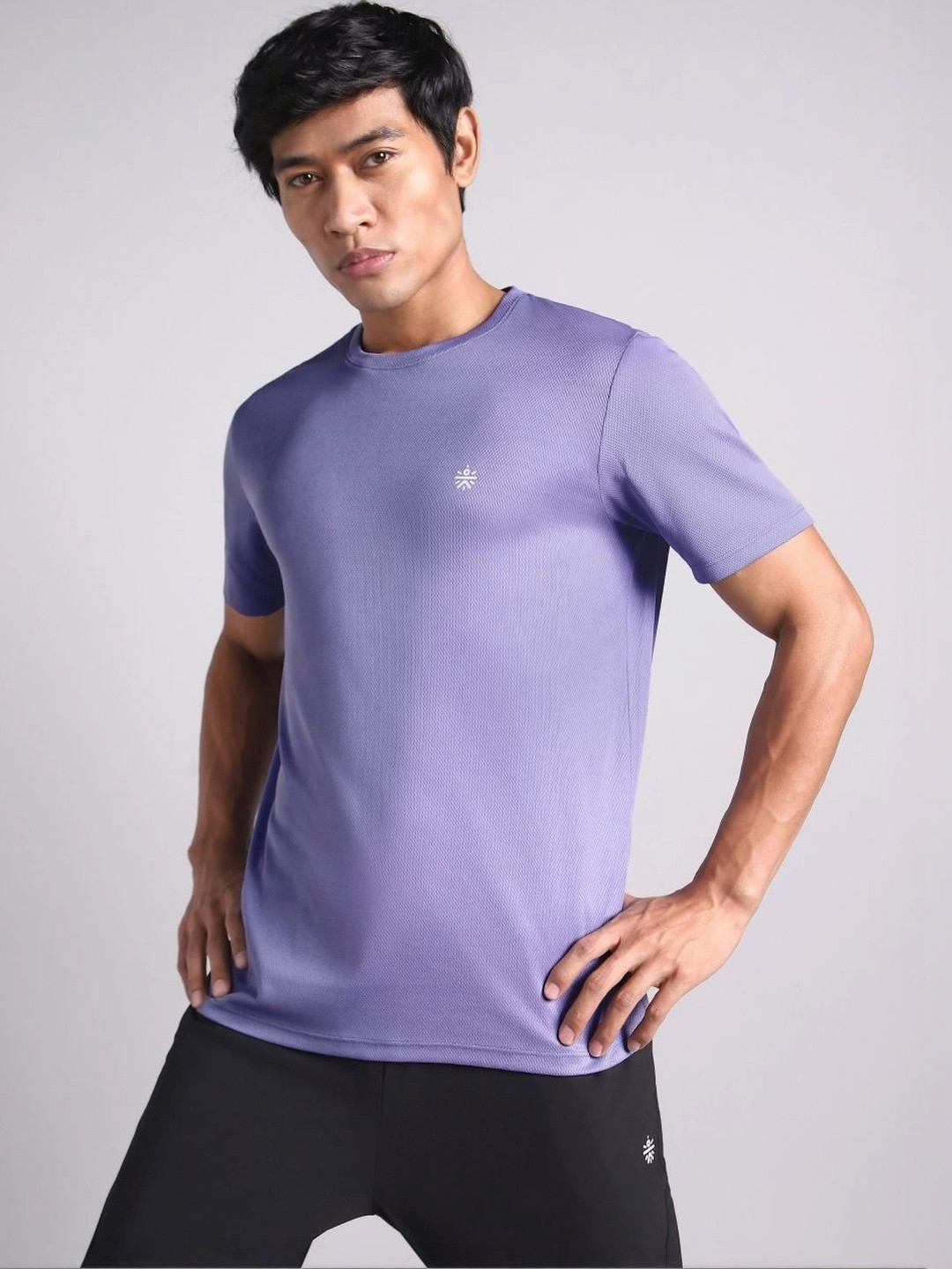 CULT Men Purple Train All FLY-DRY T-shirt