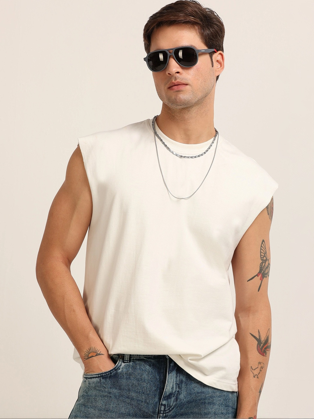 MOHICANS Men Capsleeves Oversized fit Gym Tank T-Shirt