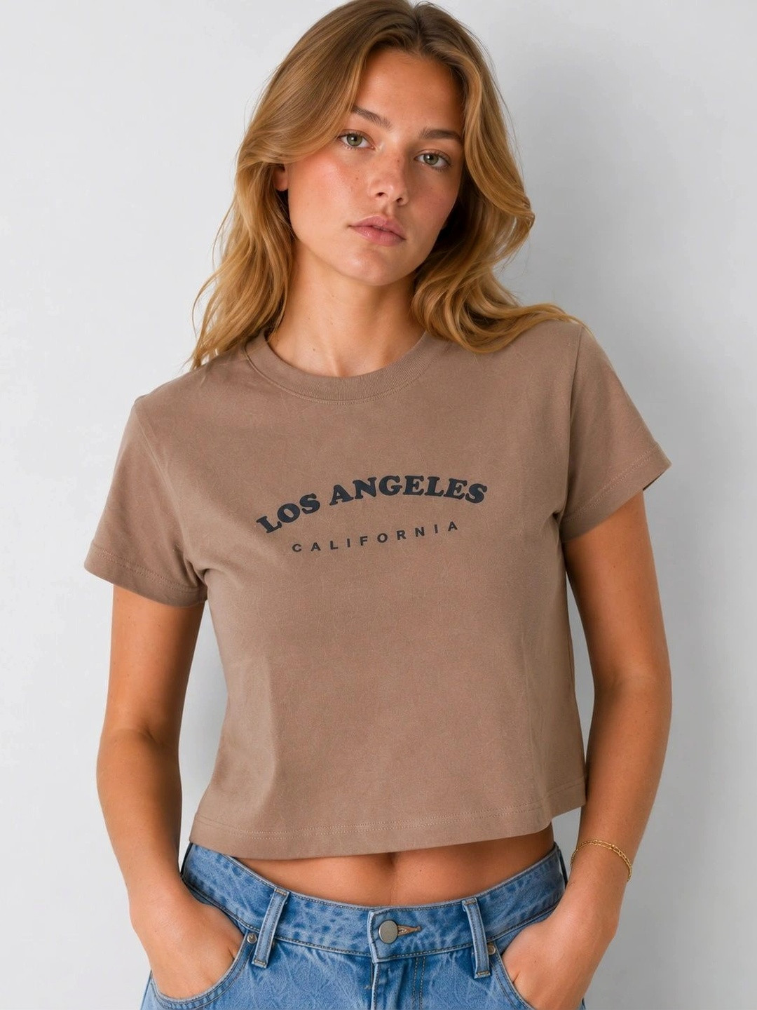 Noshleaf Print Cotton Crop Top