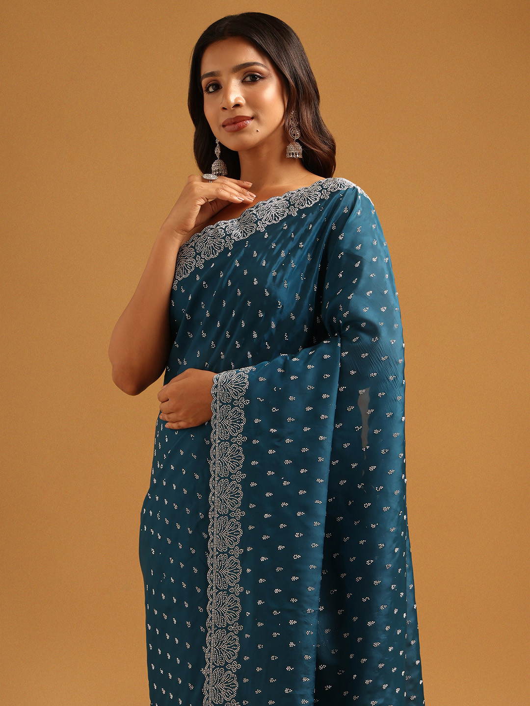 Soch Embellished Embroidered Satin Saree