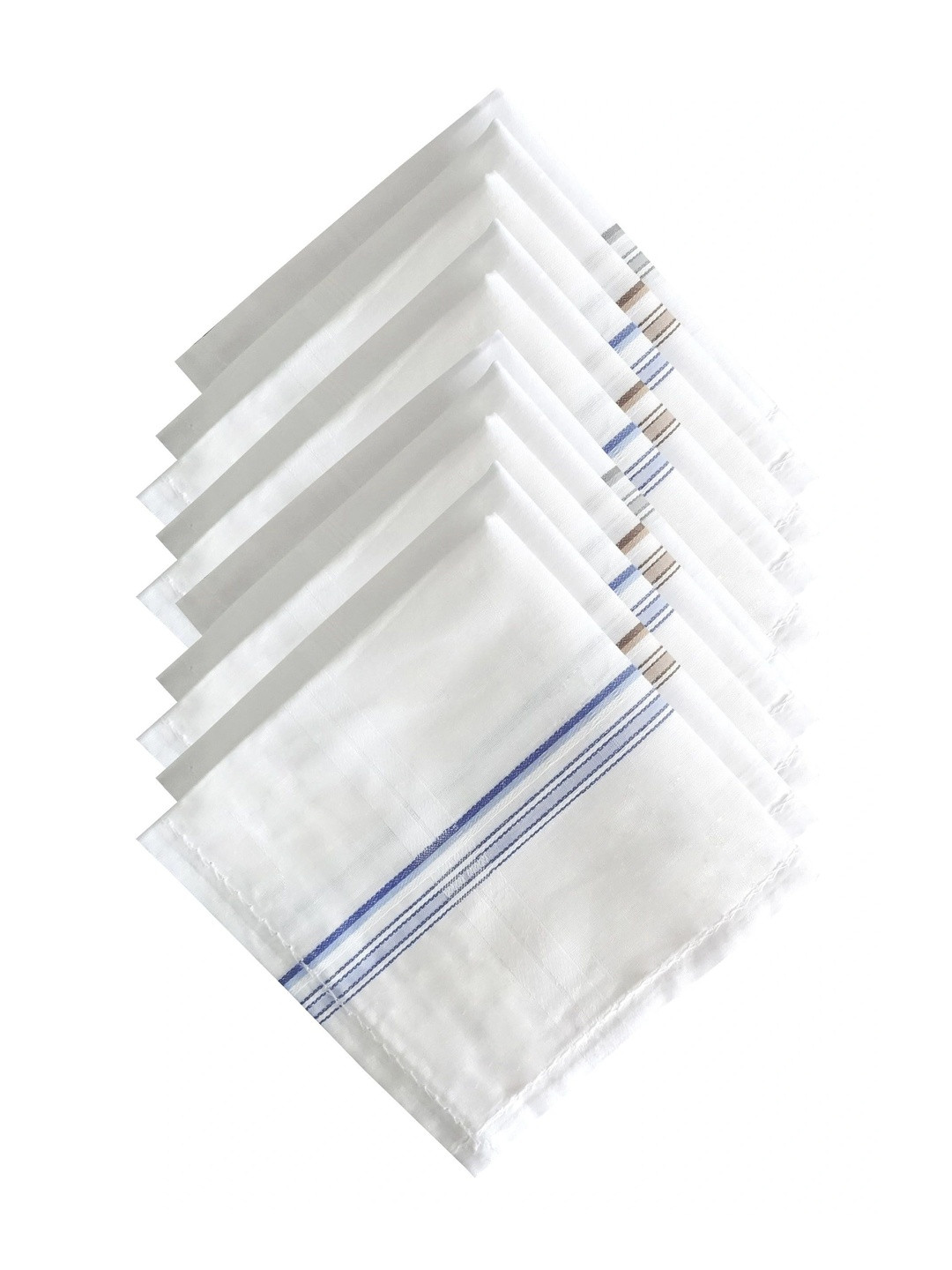 S4S Set of 10 Striped Cotton Handkerchief