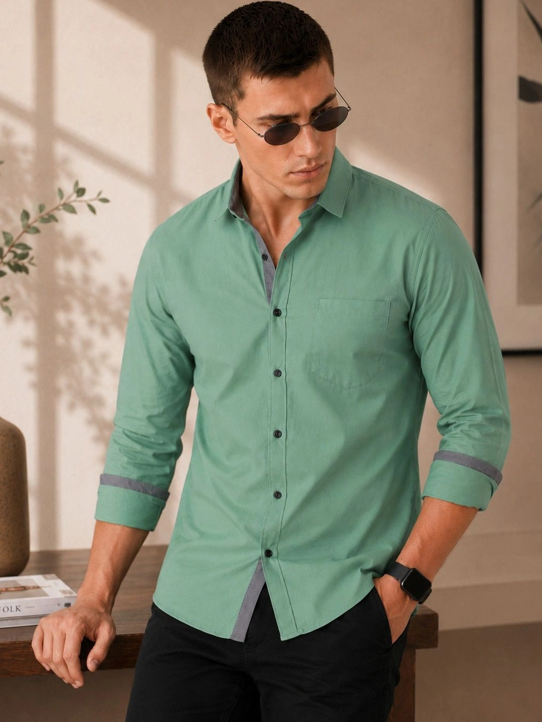 AGNIVAR COLLECTION Men Comfort Cotton Casual Shirt