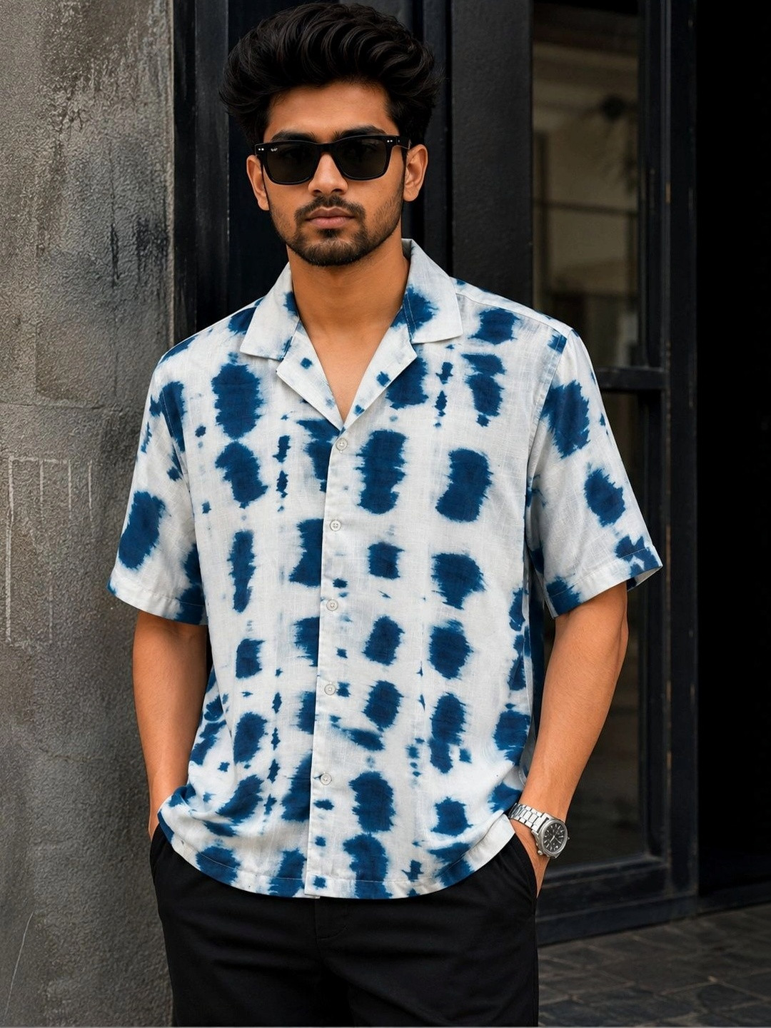 Threadsky Men Classic Printed Casual Shirt