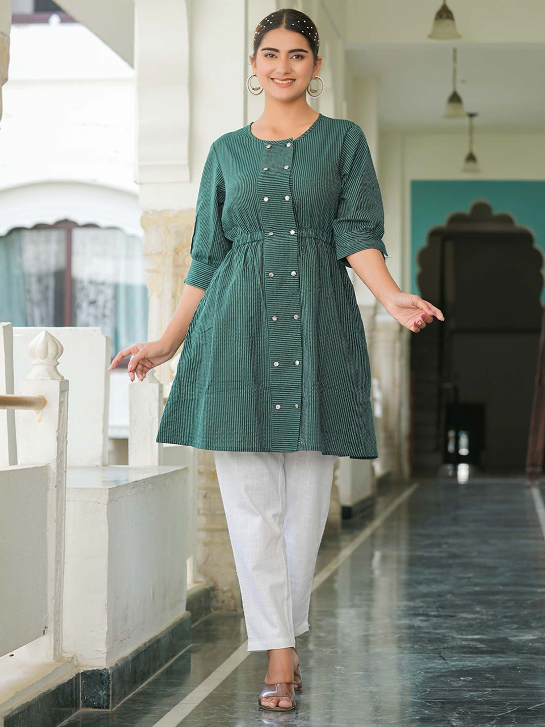IKRASS Striped Tunic