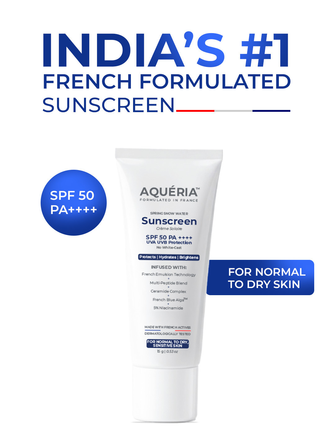 Aqueria Brightening & Moisturizing French Sunscreen -15g