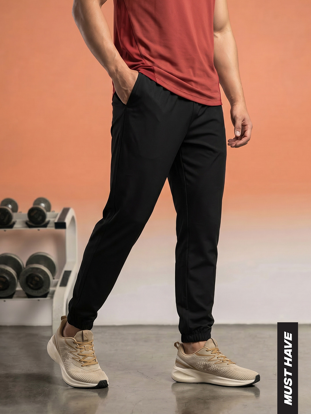 HRX by Hrithik Roshan Men Regular Fit Rapid-Dry Training Joggers