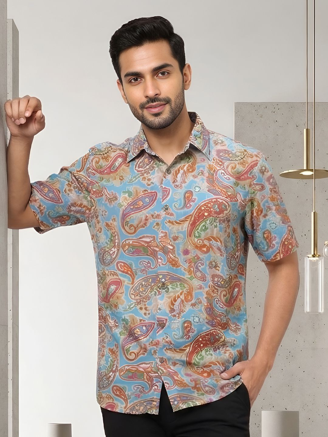IKRASS Men Floral Printed Casual Shirt