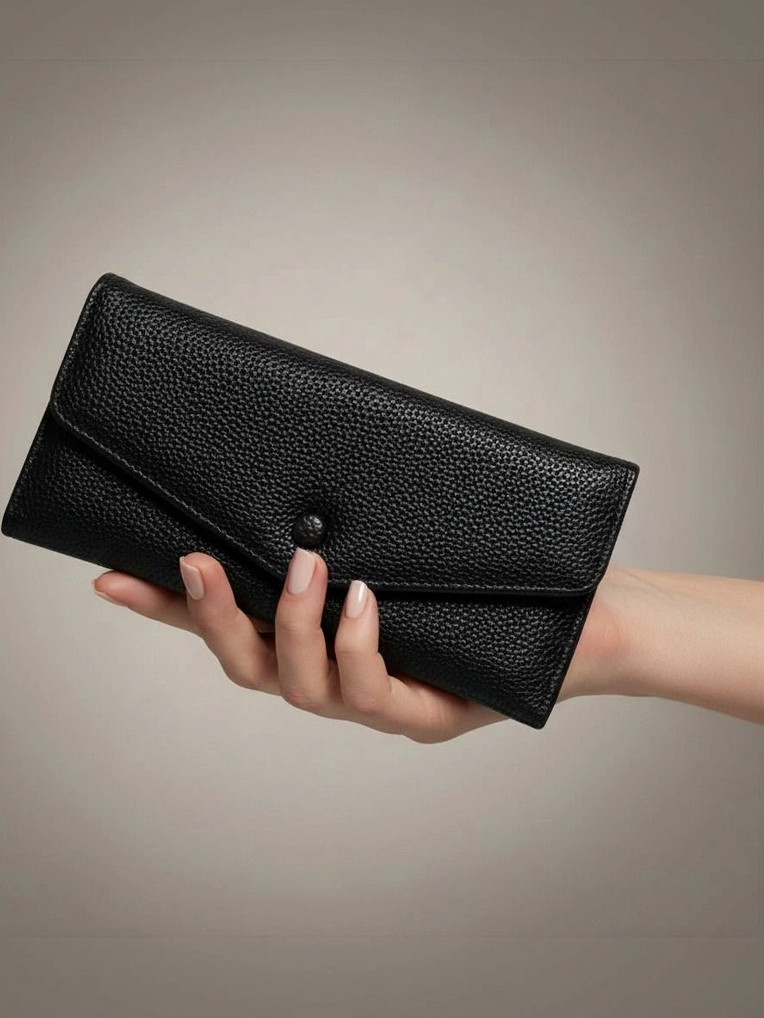 GLOSSY Women Textured PU Two Fold Wallet