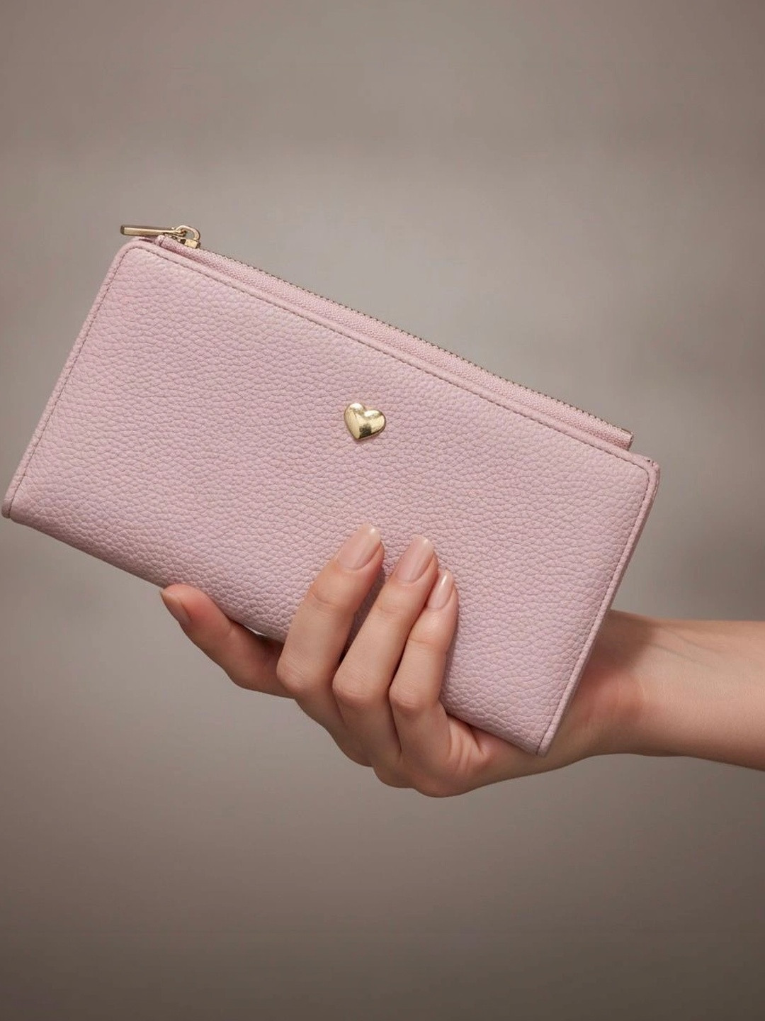 GLOSSY Women Textured Embellished PU Two Fold Wallet