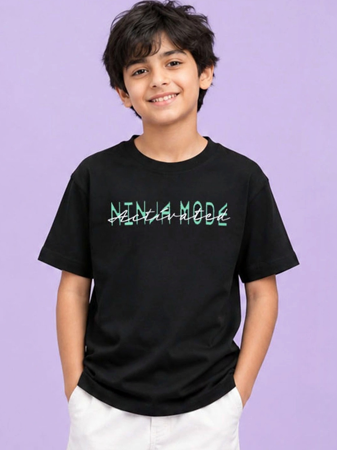 Button Bear Boys Cotton Ninja Turtles Printed Oversized Short Sleeve T-Shirt