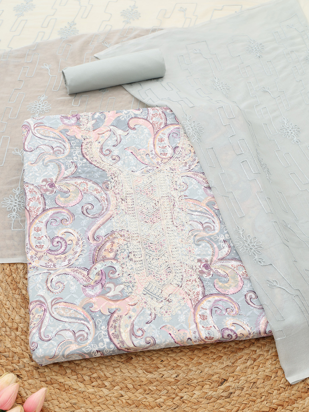 Soch Printed Unstitched Dress Material