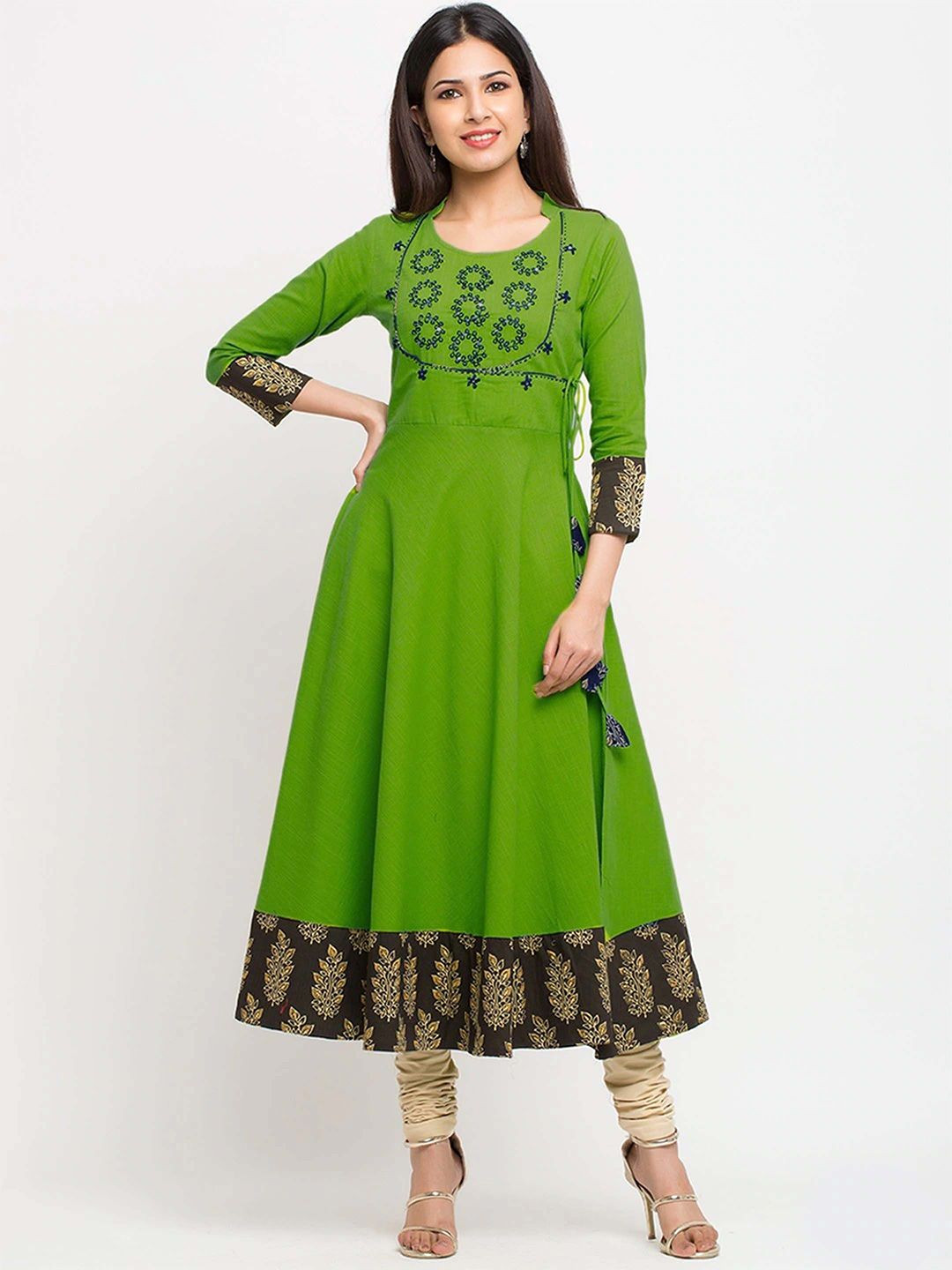 IKRASS Women Embroidered Thread Work Anarkali Kurta