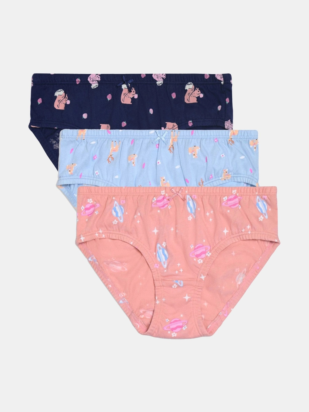 Jockey Pack of 3 Super Combed Cotton Printed Panty with Ultrasoft Waistband - SG01