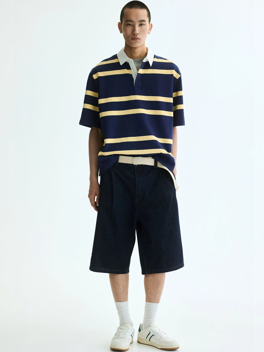 H&M Loose Fit Cotton Polo Shirt