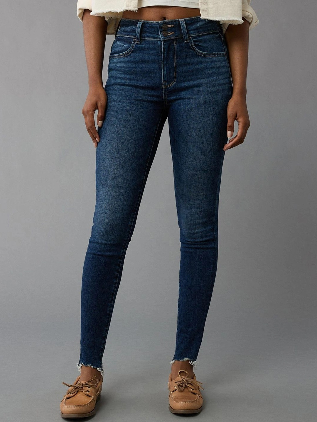 American Eagle Women Navy High Rise Jegging