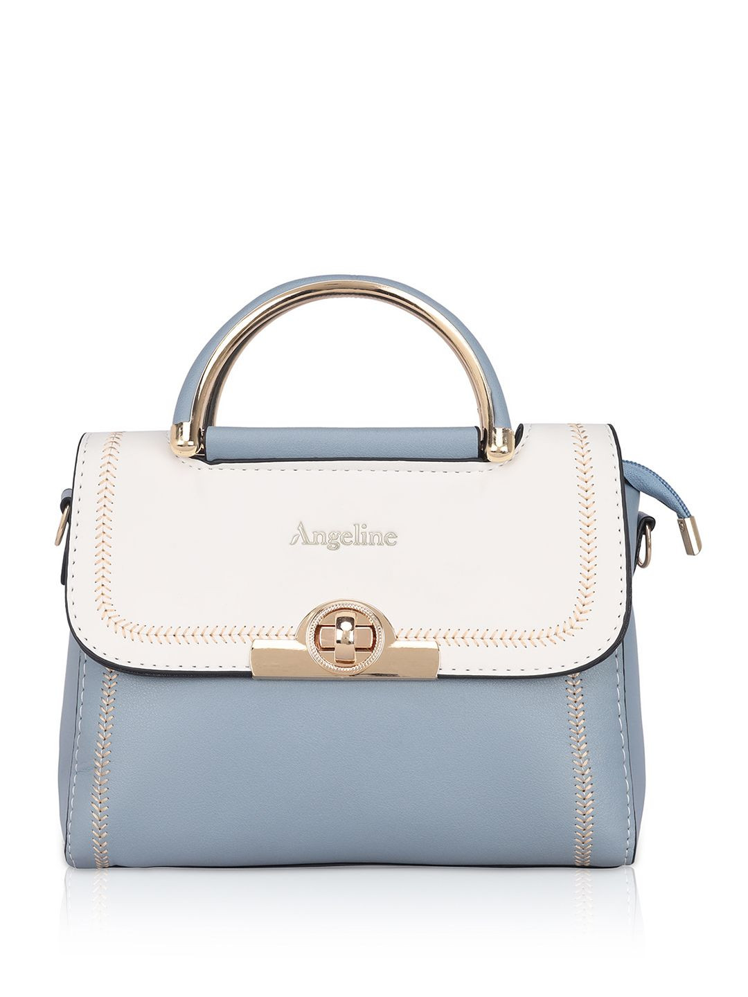 Angeline Colourblocked Structured Handheld Bag